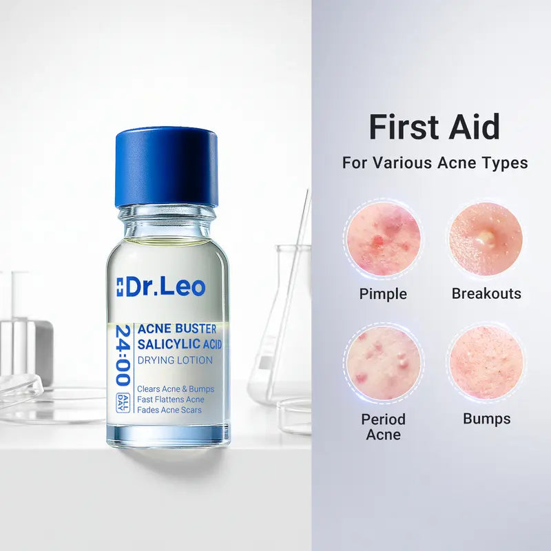 Dr.Leo Salicylic Acid Drying Lotion | 24H Pimple Relief, Fade Acne Marks, Reduce Inflammation, Oil Control, for Sensitive Skin